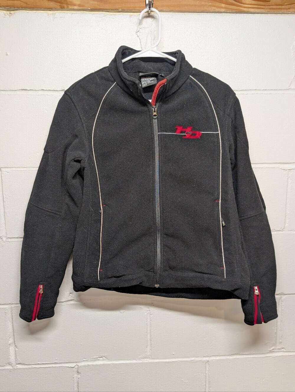 HARLEY-DAVIDSON Women's Black Fleece Jacket- HD Logo (Medium)